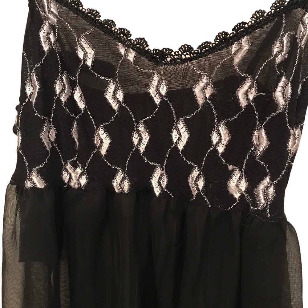 Black sexy baby doll lingerie with thong.NWOT.Size S